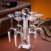高档水晶红酒杯架挂创意客厅摆件吊高脚杯架倒挂悬挂收纳架子家用