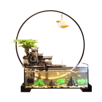 鱼缸流水摆件客厅家用循环水创意电视柜旁装饰办公室桌面开业礼品