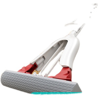 新款拖把吸水家用胶棉头免手洗挤水地一键换头一拖净