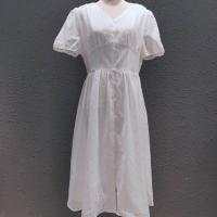 20号 INPOSE线下同款棉质森女系白色连衣裙