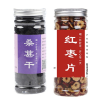 [乌发补血]桑葚+红枣片 新鲜野生新疆桑葚干泡茶泡酒桑椹子500g免洗黑桑葚果干非特级