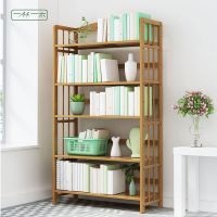 书架置物架简易书柜落地实木多层收纳竹子简约现代儿童学生用桌上