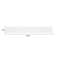 抽屉分割隔板自由组合抽屉收纳分隔板隔断塑料分格板内衣分隔袜子|白色8片装(45*5cm)