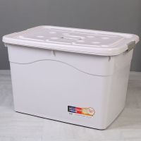 特大号玩具收纳箱子塑料汽车收纳盒衣服储物箱书籍棉被家用整理箱|雅致灰 250L+250L(两个)