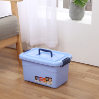 收纳箱塑料特大号小号储物箱衣服被子玩具收纳盒车载家用|[蓝色] 小号10L[长28宽19高17厘米]