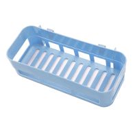 置物架 浴室无痕置物架卫生间置物篮 厨房浴室免打孔置物框收纳架|北欧蓝 2个[三角形置物架]