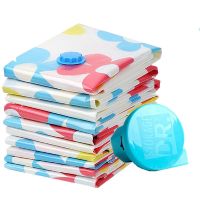 加厚真空压缩袋收纳袋特大号装棉被子衣服中小号送抽气泵|3只装送电泵 中号90*70