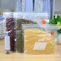 食品真空压缩袋熟食保鲜袋家用网纹袋包装袋子抽气食品真空袋|10个中袋(23*28CM)+1个泵