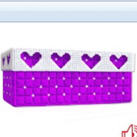 手工立体绣5d十字绣新款客厅纸巾盒抽纸盒车用非印花钻石图画四心|紫色四心[大中小抽纸均可] 图片色