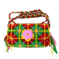 立体十字绣手提包毛线绣纸巾收纳盒手包 小号挎包套件