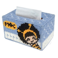 手工立体绣5d十字绣新款客厅出入平安纸巾盒抽纸盒图画|蓝色摩斯娃娃*已剪板粗绣线 图片色