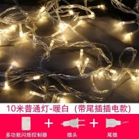 ins风照片墙夹子麻绳创意婚礼生日木质小夹子送麻绳无痕钉相片夹|10米100灯插电款满天星灯