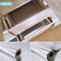 加厚厨房防油贴纸耐高温灶台油烟机橱柜抽屉垫防水防潮垫自粘墙贴|8178小菱形 4米*40cm