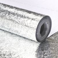 厨房防油贴纸铝箔纸耐高温灶台面防水橱柜衣柜抽屉垫壁纸自粘墙贴|橘皮纹 60CM*3米