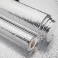 加厚厨房防油防水耐高温铝箔贴纸自粘墙纸壁橱柜家用桌面防潮墙贴|加厚橘皮纹 1米长*60厘米宽