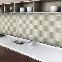 厨房防油贴纸耐高温防水防潮自粘油烟机壁纸柜灶台用墙贴防霉墙纸|简约波浪纹 60厘米宽x3米长[送小刀]