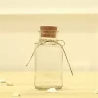 玻璃漂瓶贝壳装饰瓶漂木塞透明玻璃瓶家居|大号空一个