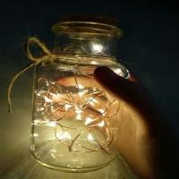 玻璃漂瓶贝壳装饰瓶漂木塞透明玻璃瓶家居|小号空+LED串灯