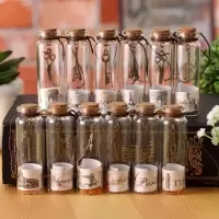 小玻璃瓶子木塞许愿瓶漂瓶幸运星玻璃瓶创意透明许愿玻璃瓶|[许愿瓶]8瓶装款式随机 2*7cm