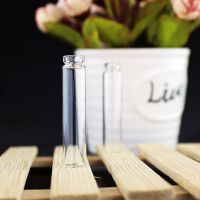 只透明塑料盖小玻璃瓶迷你吊坠瓶礼品diy小瓶子木塞许愿瓶|50只11*50MM玻璃瓶(无塞)