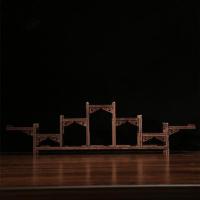 鸡翅木博古架红木多宝阁紫砂壶茶具摆件展示架家具置物展架工艺品|七步