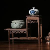 鸡翅木博古架红木多宝阁紫砂壶茶具摆件展示架家具置物展架工艺品|高低