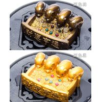 变色茶宠小猪摆件精品可养招财茶桌茶台功夫茶具配件饰品猪茶宠物|大号:财运亨通(变金款)