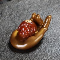 进宝变色茶宠辟邪纳财滚动喷水大貔貅摆件精品茶桌茶具配件|[掌上明珠]金掌