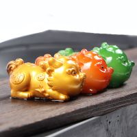 茶宠摆件可养招财变色金蟾茶具配件创意功夫茶具辟邪貔貅变色茶宠|貔貅宝宝[富贵吉祥福禄]三宝临门