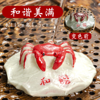 变色荔枝茶宠创意茶具零配茶道个性精品摆件冲水可变色可养可把玩|和谐美好(螃蟹)