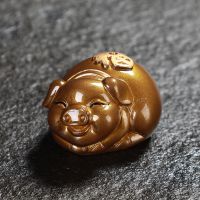 进宝变色茶宠辟邪纳财滚动喷水大貔貅摆件精品茶桌茶具配件|小金猪1只