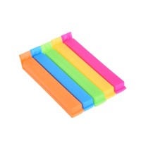 食品封口夹零食密封夹厨房保鲜防潮夹炫彩糖果色食物塑料袋奶粉夹|11cm5个装