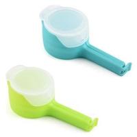 厨房茶叶夹子密封夹封口夹食品零食袋子食物棒塑料袋家用条神器|青+绿[2个装]