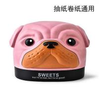 创意卡通纸巾盒可爱卷纸盒家用纸巾筒青蛙抽纸盒客厅桌面卷纸筒|旺财抽纸卷纸通用(粉色)