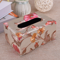 欧式纸巾盒家居酒店抽纸盒客厅家用餐巾盒创意时尚车用纸抽盒|繁花似锦~小号
