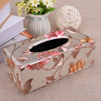 欧式纸巾盒家居酒店抽纸盒客厅家用餐巾盒创意时尚车用纸抽盒|繁花似锦~大号
