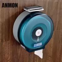 anmon酒店卫生间塑料大卷纸盒大卷纸架厕纸架防水大盘纸巾架|带手机支架-麦当劳款(打孔)