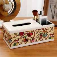 欧式抽纸盒多功能纸巾盒特惠客厅茶几纸抽盒桌面遥控器收纳盒|线长盒-猫头鹰