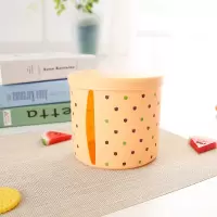家用桌面纸巾盒创意侧抽竹木纸巾盒卷纸盒圆形卷纸收纳盒抽纸盒子|黄色