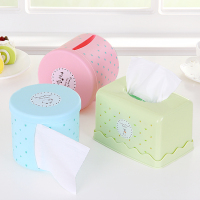 创意家用纸巾盒家用茶几抽纸盒创意客厅餐巾纸收纳盒卷筒纸抽盒|圆形加方形加笑脸纸巾盒3个