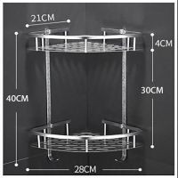 太空铝三角架脚架卫浴挂件化妆品壁挂收纳置物架|双层加高三角 打孔安装(需要电钻较复杂)