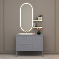 [门店同款]九牧卫浴室柜现代轻奢洗漱台落地式洗脸盆柜组合(不含龙头等配件)