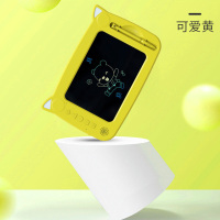 智能ai语音液晶写字板画板儿童玩具早教机器人学习用品小黑板可擦|可爱黄 单色屏