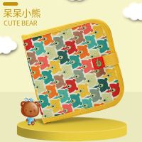 儿童成长自律表画板涂鸦写字白板便携双面可用小黑板可擦家用粉笔|呆呆小熊14页+12支画笔