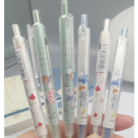 文具cheri together中性笔学生按动款水笔笔全针管黑色 0.5 qgph8903水笔学生可爱闺蜜按压式水性笔