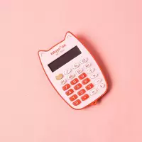 韩具小清新随身计算器可爱迷你学生糖果色算数器便携计算机办公用|橙色
