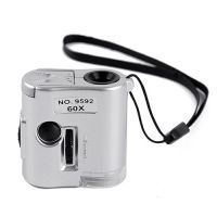 显微镜便携式多功能迷你带灯带验钞袖珍型信鸽鸽眼放大镜9592|迷你无缝隙显微镜