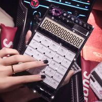 计算器可爱韩国糖果色多功能记算机计算器语音真人发音计算机|黑色太阳能没有声音