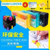 水彩笔12色24色36色画笔粗头儿童绘画笔套装多省