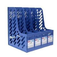 (买2送一)4栏办公文件座塑料四联文件架文件筐文件框文件夹收纳